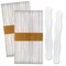 CraftySticks Wavy Wooden Fan Handle Sticks – 8 Inch Birch Wood for Crafts, DIY Fans, and Promotional Use, Natural